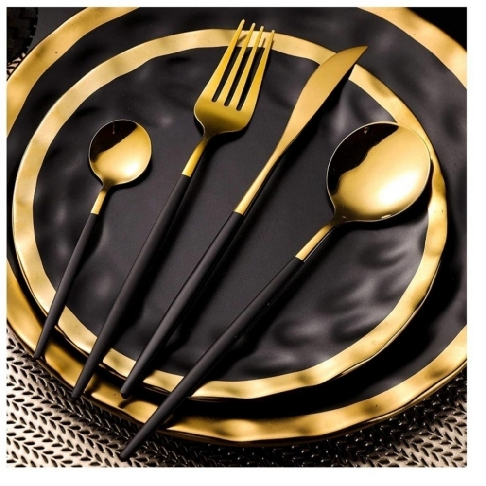 -New 24 pieces stainless steel cutlery silverware,flatware dinning set‎